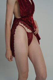 AXTZH Midnight Serenity Nightwear-X9565-SCARLET-F11S