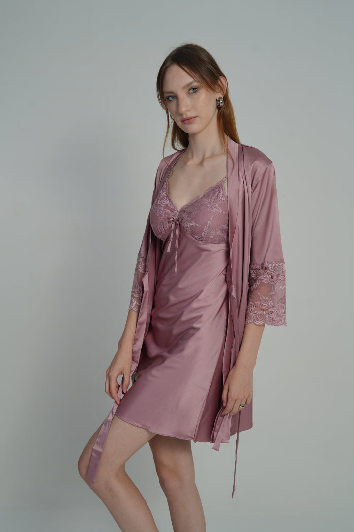 ANGELS Satin Lace Nightwear Set FASHION NW AG2222-BLUSH-F11S