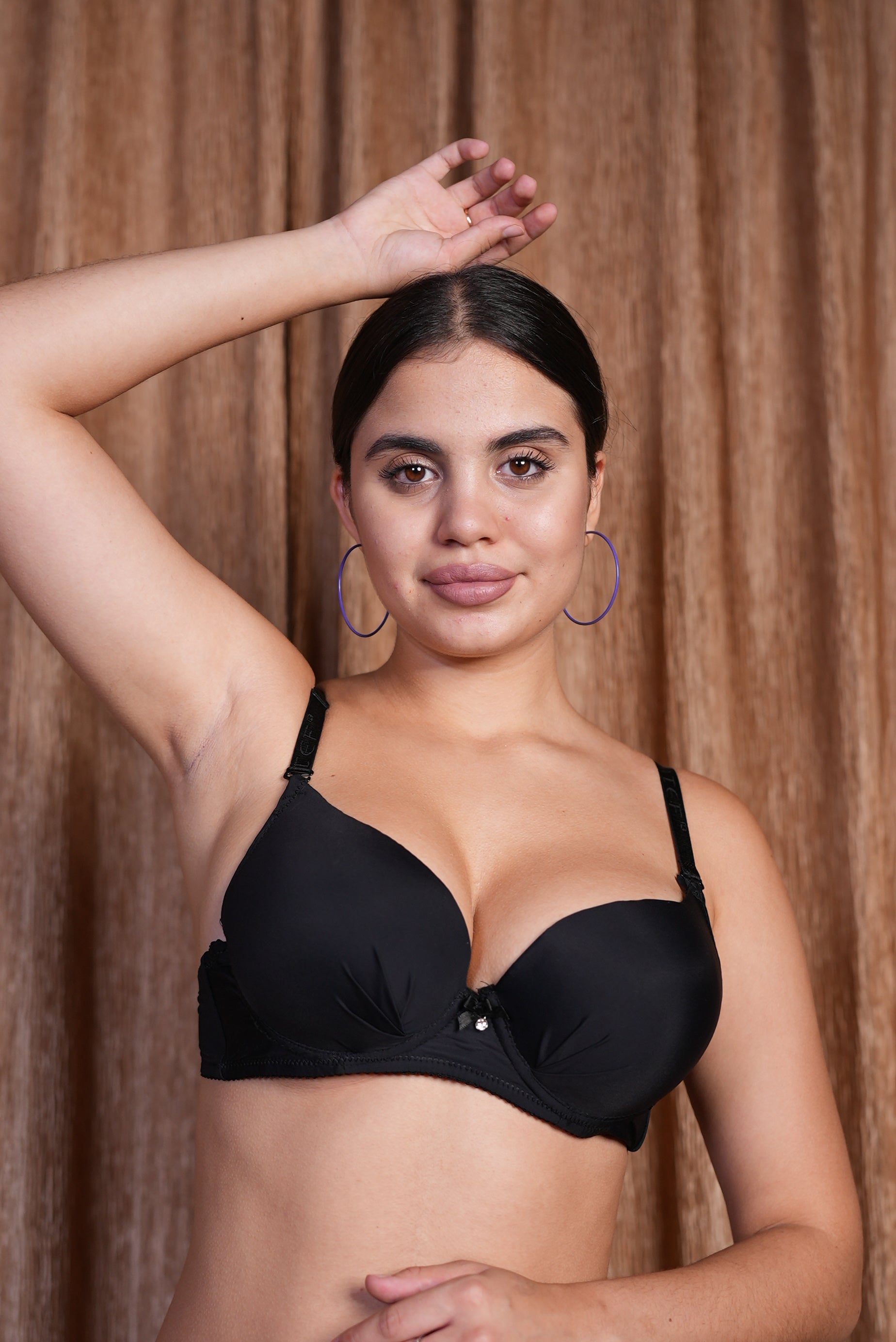 AXTZH Padded Bra for Women – Stylish One-Piece with Enhanced Shape and Gentle Comfort  AB0009-BLACK-DP401