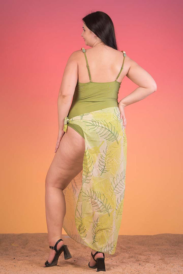 AXTZH 2-Piece Swimwear Set with Matching Sarong X2516-MEADOW-2PM