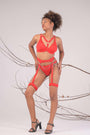 AXTZH 3-Piece Strappy with Chain Detail X0132-RED-BS3P