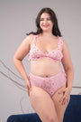 AXTZH 2-Piece Sheer Bodysuit X0130-PINK-BS2P