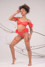 AXTZH Feather Me Not Bodysuit SBODYS0033-RED-EIO