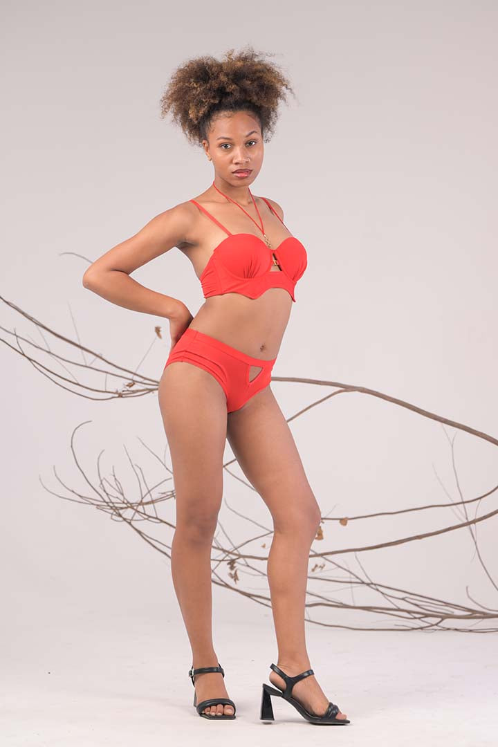 AXTZH Perfectly Coordinated Panty with Matching Bra for Women – Elegant and Comfortable AP7171-RED