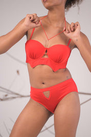 AXTZH Sexy Intimate  for Women – Bra with Matching Panty for Confident Allure AB7171-RED-DP102
