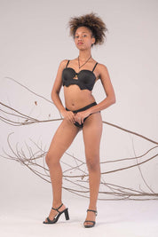 AXTZH Sexy Intimate  for Women – Bra with Matching Panty for Confident Allure AB7171-BLACK-DP102