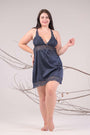 AXTZH Lace-Trimmed Open-Back Nightwear X0653-NAVY-F1S