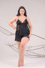 AXTZH 2-piece nightwear set X0856-BLACK-A4S