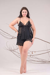 AXTZH 2-piece nightwear set X0856-BLACK-A4S