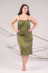 AXTZH 1-Piece Satin Nightwear X5013-OLIVE-F2S