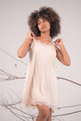 AXTZH Lace Trim Satin Slip Dress Nightwear X1807-SKIN-H6L