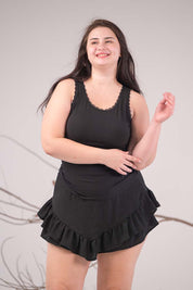 AXTZH Women's Ribbed Cami Top X0232-BLACK-G2MO