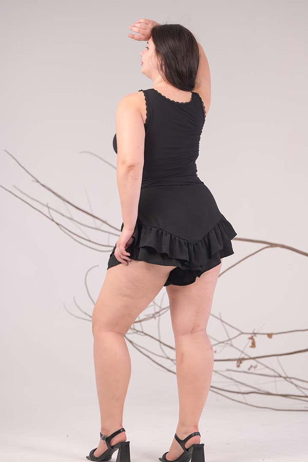 AXTZH Women's Ribbed Cami Top X0232-BLACK-G2MO