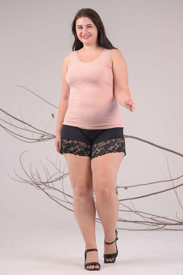 AXTZH Women's Ribbed Cami Top X0232-BLUSH-G2MO