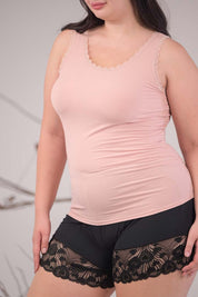 AXTZH Women's Ribbed Cami Top X0232-BLUSH-G2MO