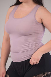 AXTZH Everyday Ribbed Camisole X0080-MAUVE-G2M0