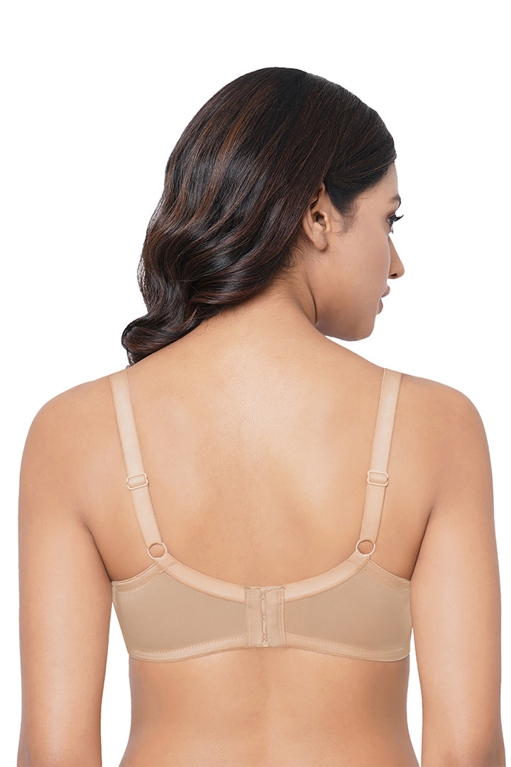 WACOAL BRA BI05D04 BE Pixie 2.0 Non Padded Wired Full Cup Everyday Wear Plus Size Full Support Minimizer Bra - Beige