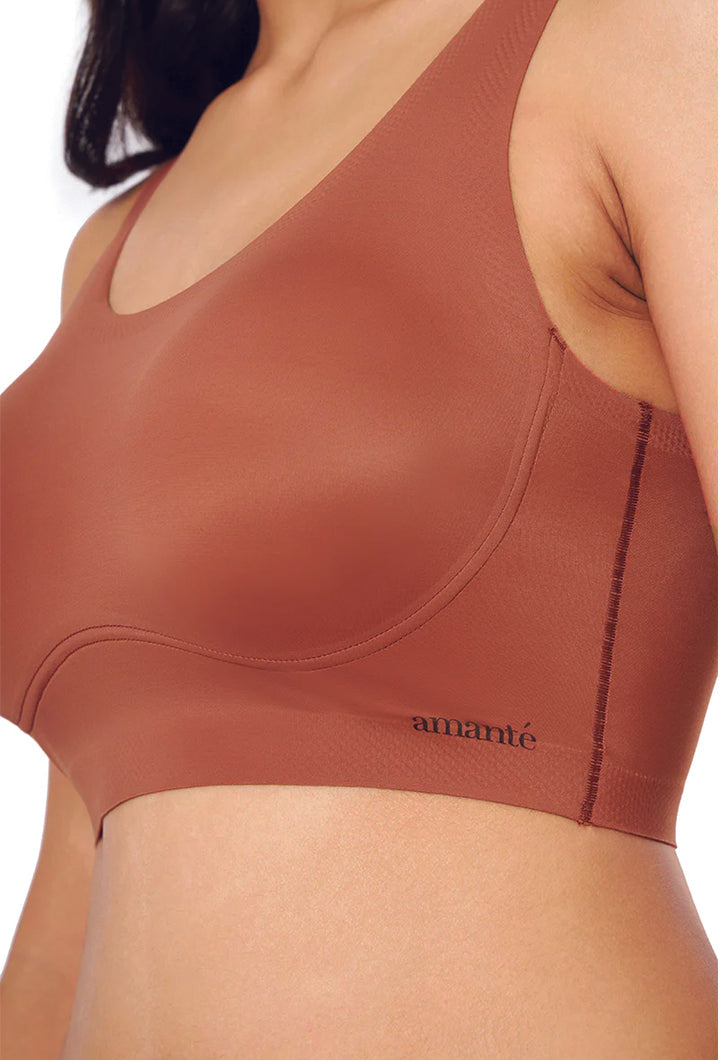 Caramel Nude AMANTE BRA-BRA83301 Skins Solid Non Padded Non-Wired Scoo