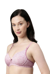 Enamor F023 Perfect Plunge T-Shirt Bra - Padded Wirefree Medium Coverage