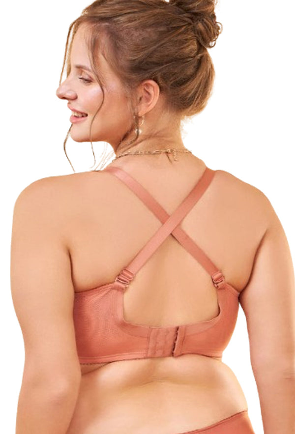 ENAMOR BRA-F126 Cedar Wood LACE BRA NON-PADDED WIRED FULL COVERAGE