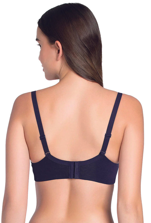 AMANTE BRA-BRA75501 Midnight Blue Essential Padded Wirefree Bra