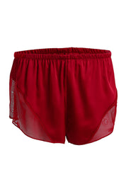 AXTZH  Playful and Elegant 2-Piece Nightwear Set for Women with Delicate Sheer Detailing X0216-SCARLET-A4S