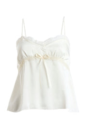 AXTZH Timeless Three-Piece Nightwear Set with Robe, Lace Accents, and Relaxed Fit for Everyday Luxury X0903-IVORY-NSL3PS