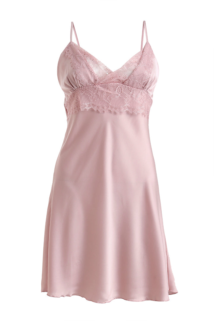 AXTZH Complete Elegant Nightwear Collection for Women – 5 Pieces with Lace Detailing X1901-BLUSH-5PS