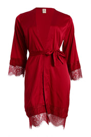 AXTZH Complete Elegant Nightwear Collection for Women – 5 Pieces with Lace Detailing X1901-SCARLET-5PS
