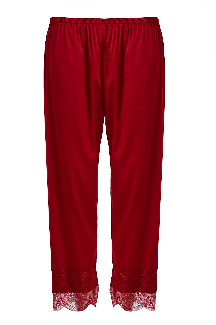 AXTZH Complete Elegant Nightwear Collection for Women – 5 Pieces with Lace Detailing X1901-SCARLET-5PS