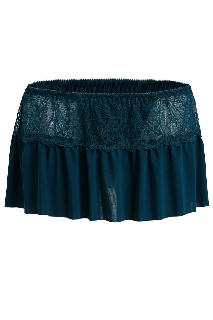 AXTZH Romantic Nightwear Set for Women with Satin Robe, Matching Slip and Innerwear  X8027-PINE-S3PM