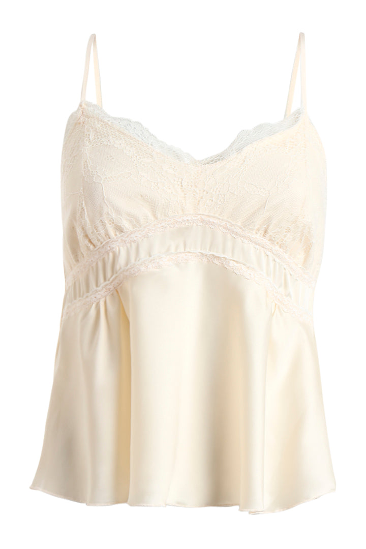 AXTZH Luxurious Women’s Nightwear Set with Lace-Trimmed Robe, Inner Top, and Matching Bottoms X0351-IVORY-NSL3PS