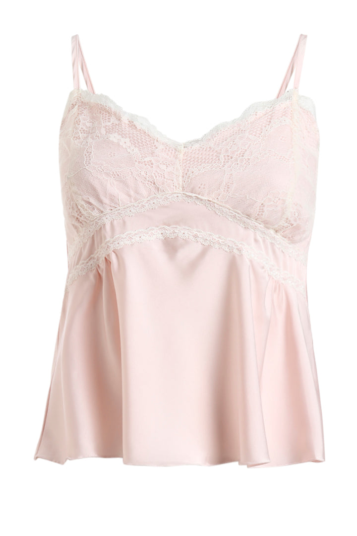 AXTZH Luxurious Women’s Nightwear Set with Lace-Trimmed Robe, Inner Top, and Matching Bottoms X0351-BLUSH-NSL3PS