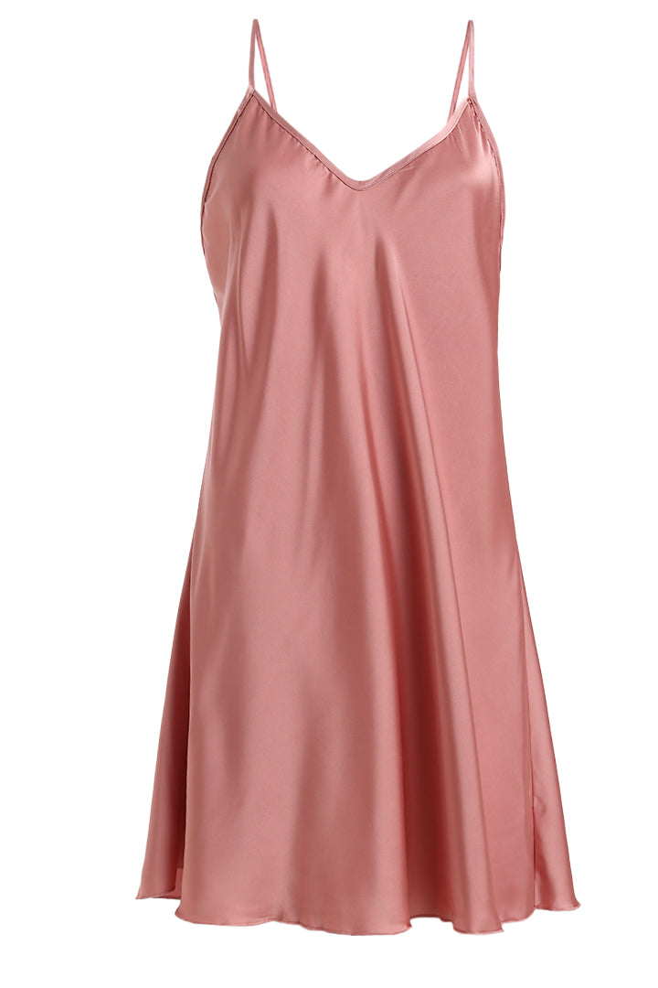 AXTZH Graceful Two-Piece Women’s Nightwear Set with Sheer Sleeves and Embroidered Detailing X2168-BLUSH-F12S