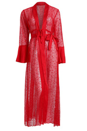 AXTZH Three-Piece Nightwear Set Blending Sheer Elegance, Comfort, and Sophistication for Women X3011-CRIMSON-F12S