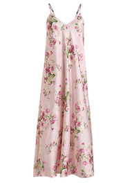 AXTZH Elegant Two-Piece Women’s Nightwear Set with Flowing Robe and Matching Slip X2128-PINPR-F12S