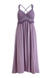 AXTZH Luxurious Women’s Nightwear Ensemble Featuring Long Robe and Inner Slip X0310-MAUVE-F22MO