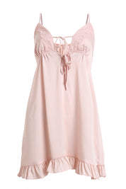 AXTZH Romantic Two-Piece Nightwear for Women with Flowy Outer Layer and Delicate Inner Wear X0938-BLUSH-F11S