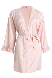 AXTZH Romantic Two-Piece Nightwear for Women with Flowy Outer Layer and Delicate Inner Wear X0938-BLUSH-F11S