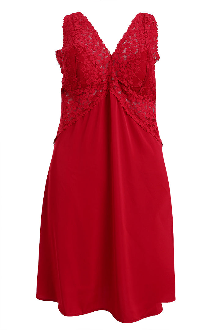 AXTZH Luxurious Women’s Two-Piece Nightwear Combining Comfort, Elegance, and Everyday Ease X3304-SCARLET-F11S