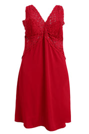 AXTZH Luxurious Women’s Two-Piece Nightwear Combining Comfort, Elegance, and Everyday Ease X3304-SCARLET-F11S