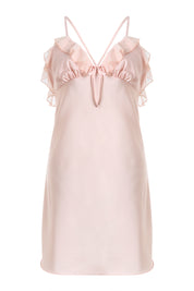 AXTZH Elegant Two-Piece Women’s Nightwear with Sheer Robe and Matching Inner Dress X0914-BLUSH-F11S