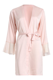 AXTZH Elegant Two-Piece Women’s Nightwear with Sheer Robe and Matching Inner Dress X0914-BLUSH-F11S
