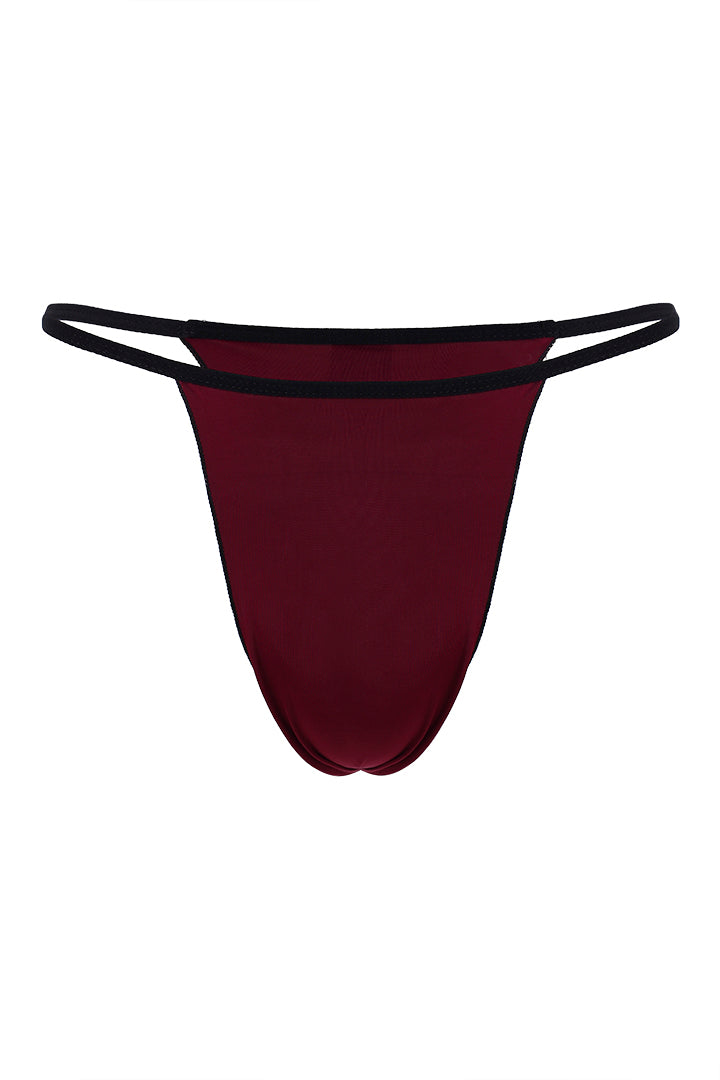 AXTZH Stylish Nightwear Duo with Flowing Outer Robe and Comfortable Inner Slip Dress X3233-WINE-F11M