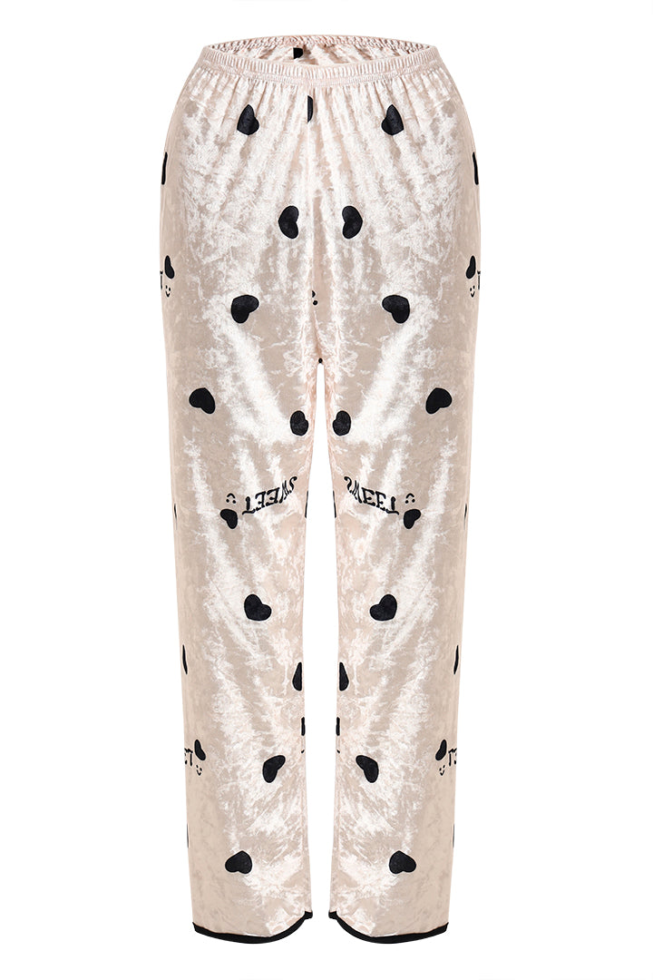 AXTZH Comfort-First Winter Nightwear Ensemble Featuring Button-Up Top and Relaxed Fit Bottoms X0044-CREPR-WC4V