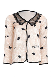 AXTZH Comfort-First Winter Nightwear Ensemble Featuring Button-Up Top and Relaxed Fit Bottoms X0044-CREPR-WC4V