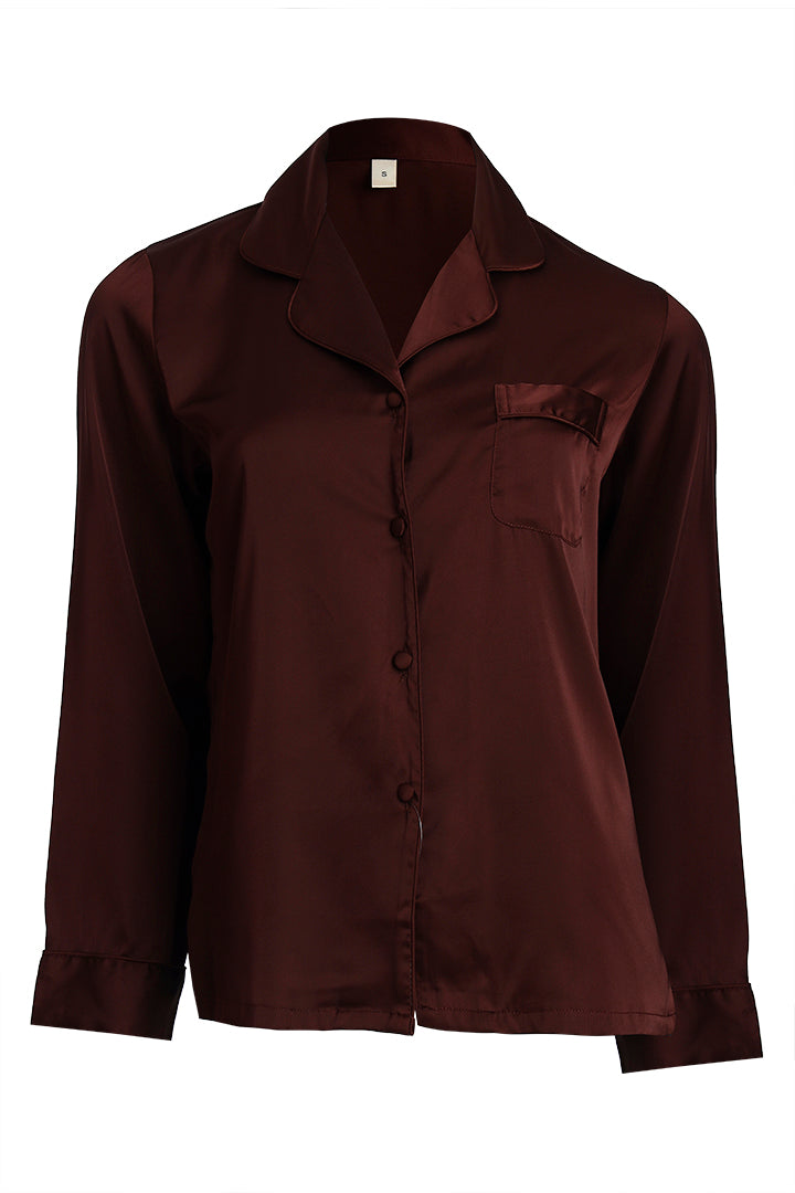 AXTZH Elegant and Comfortable Women’s Nightwear Ensemble for Peaceful Evenings and Restful Sleep X8139-MAHOGANY-WC2S