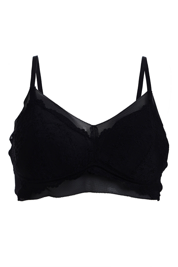 BELLAGIO Modern Sheer Strappy Bra with Comfortable Fit and Sensual Appeal BB9509-BLACK-CN022