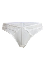 BELLAGIO Alluring Strappy Panty with Sheer Detailing and Coordinated Bra BP5331-WHITE