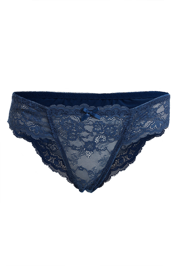 AXTZH Women’s Lingerie Panty Crafted with Delicate Lace for Alluring Comfort AP3102-SBLUE